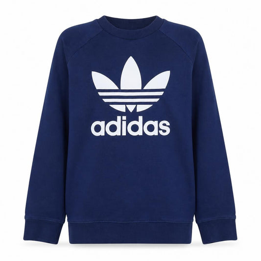 Adidas Women's Blue Crew Neck Pullover Sweatshirt Size 14