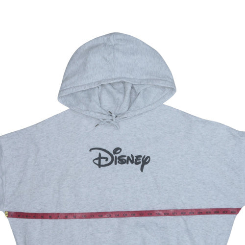 Disney Women's Grey XL Pullover Hoodie with Logo Print