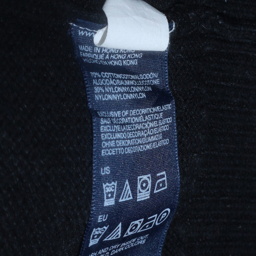 Tommy Hilfiger Boys Black V-Neck Cotton Nylon Jumper Size 14 Years