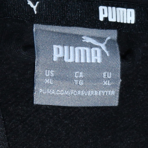 Puma Mens Black XL Full Zip Hoodie Sweatshirt Classic Style