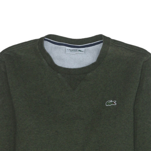 Lacoste Sport Men's Green Crew Neck Cotton Sweatshirt Size S