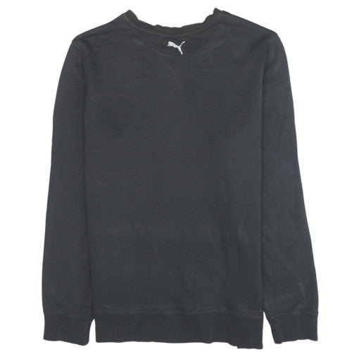 Puma Men's Black M Pullover Sweatshirt Crew Neck Logo Sportswear