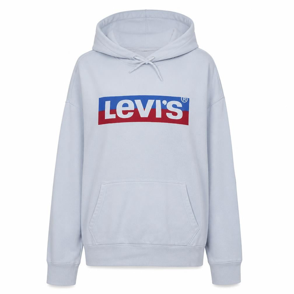 Levi's Womens White Pullover Hoodie XXS Cotton Logo Sweatshirt