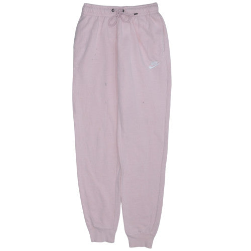 Nike Womens Pink XS Fleece Sweatpants Elastic Waist Joggers