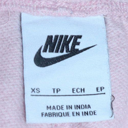 Nike Womens Pink XS Fleece Sweatpants Elastic Waist Joggers