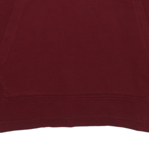Under Armour Mens Red Pullover Hoodie Small Cotton Blend