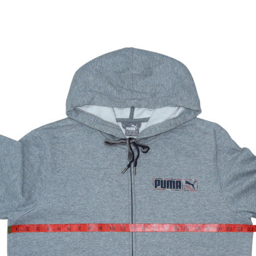 Puma Men's Grey Full Zip Hoodie Size L Regular Fit Sportswear