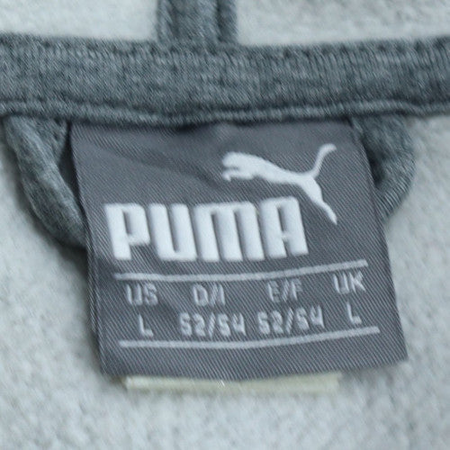 Puma Men's Grey Full Zip Hoodie Size L Regular Fit Sportswear