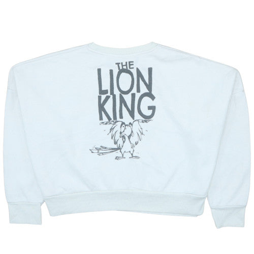 Disney Women White Lion King Sweatshirt Size S Crew Neck Pullover