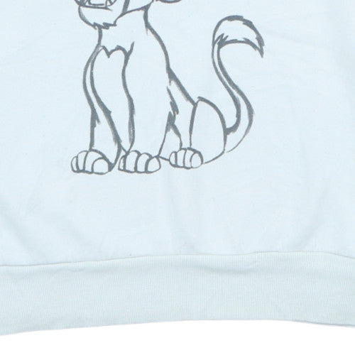 Disney Women White Lion King Sweatshirt Size S Crew Neck Pullover