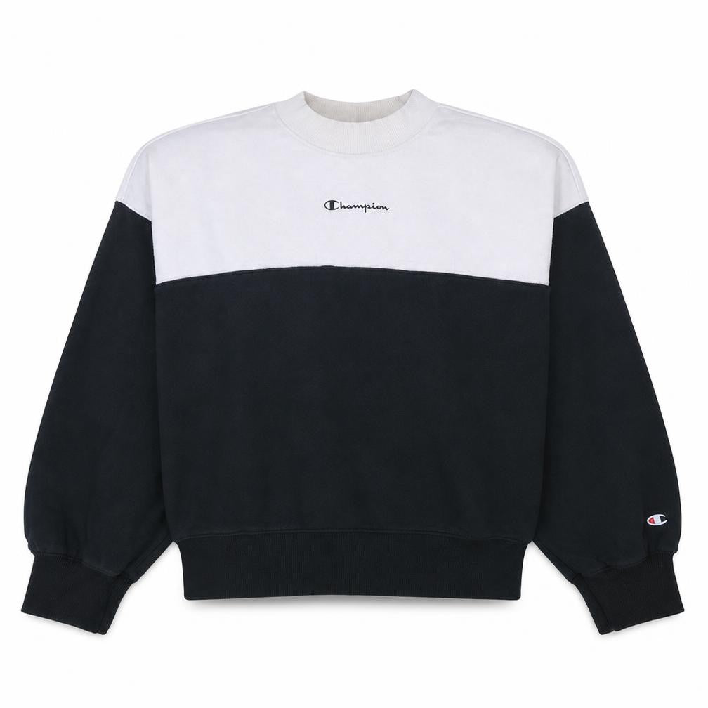 Champion Womens Black & White Medium Pullover Sweatshirt Cotton Blend