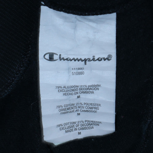 Champion Womens Black & White Medium Pullover Sweatshirt Cotton Blend