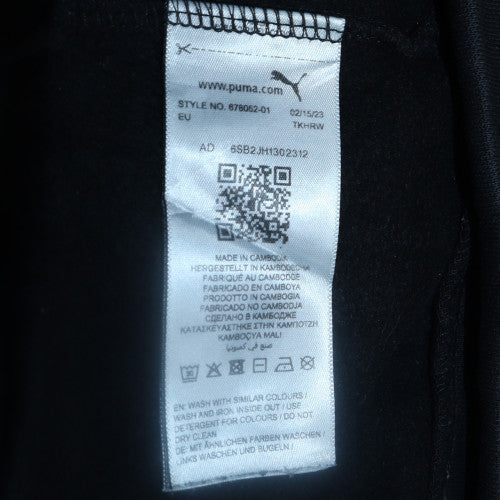 Puma Boys Black Full Zip Fleece Hoodie 16 Years Sports Logo Sweatshirt