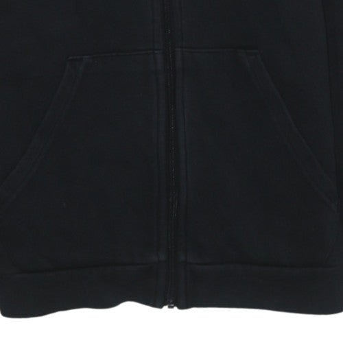 Puma Boys Black Full Zip Fleece Hoodie 16 Years Sports Logo Sweatshirt