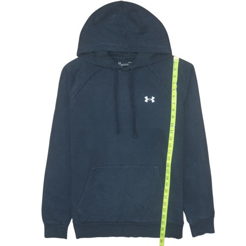 Under Armour Men's Black Large Pullover Hoodie Loose Fit Cotton Blend