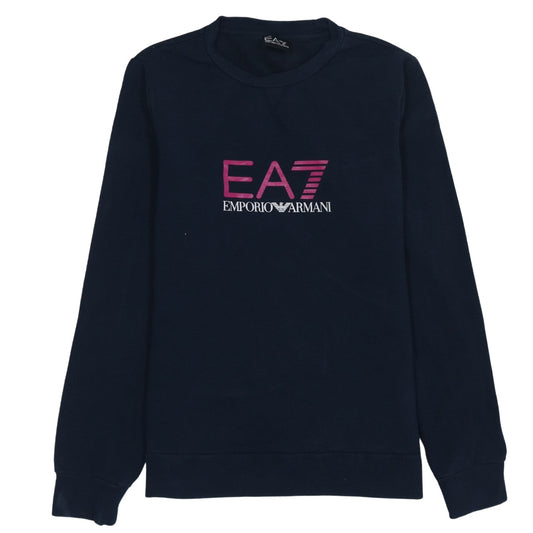 Emporio Armani EA7 Women's Navy Blue Logo Sweatshirt Size M
