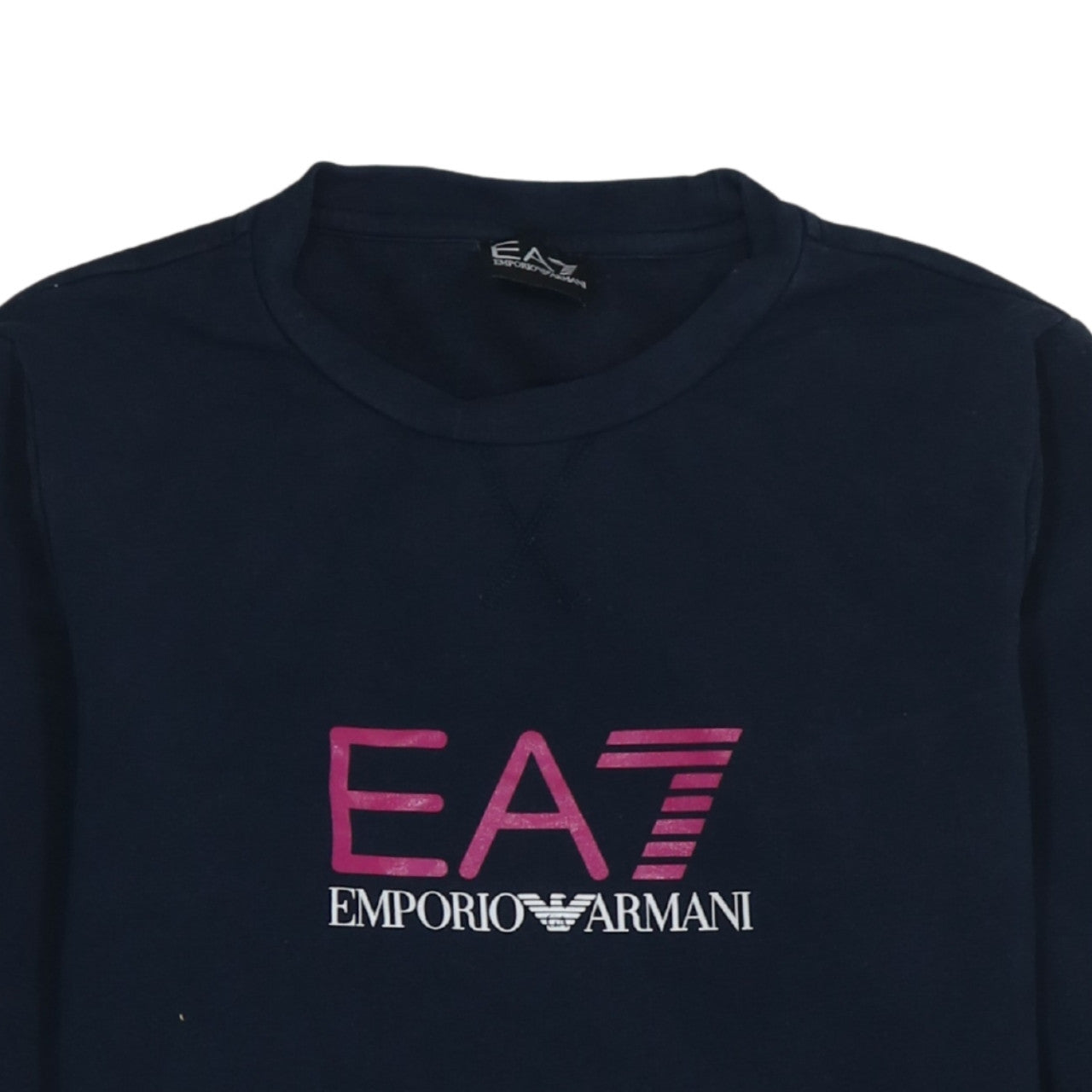 Emporio Armani EA7 Women's Navy Blue Logo Sweatshirt Size M