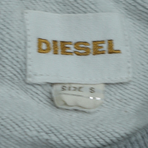 Diesel Men's Grey Cotton Crew Neck Graphic Sweatshirt S