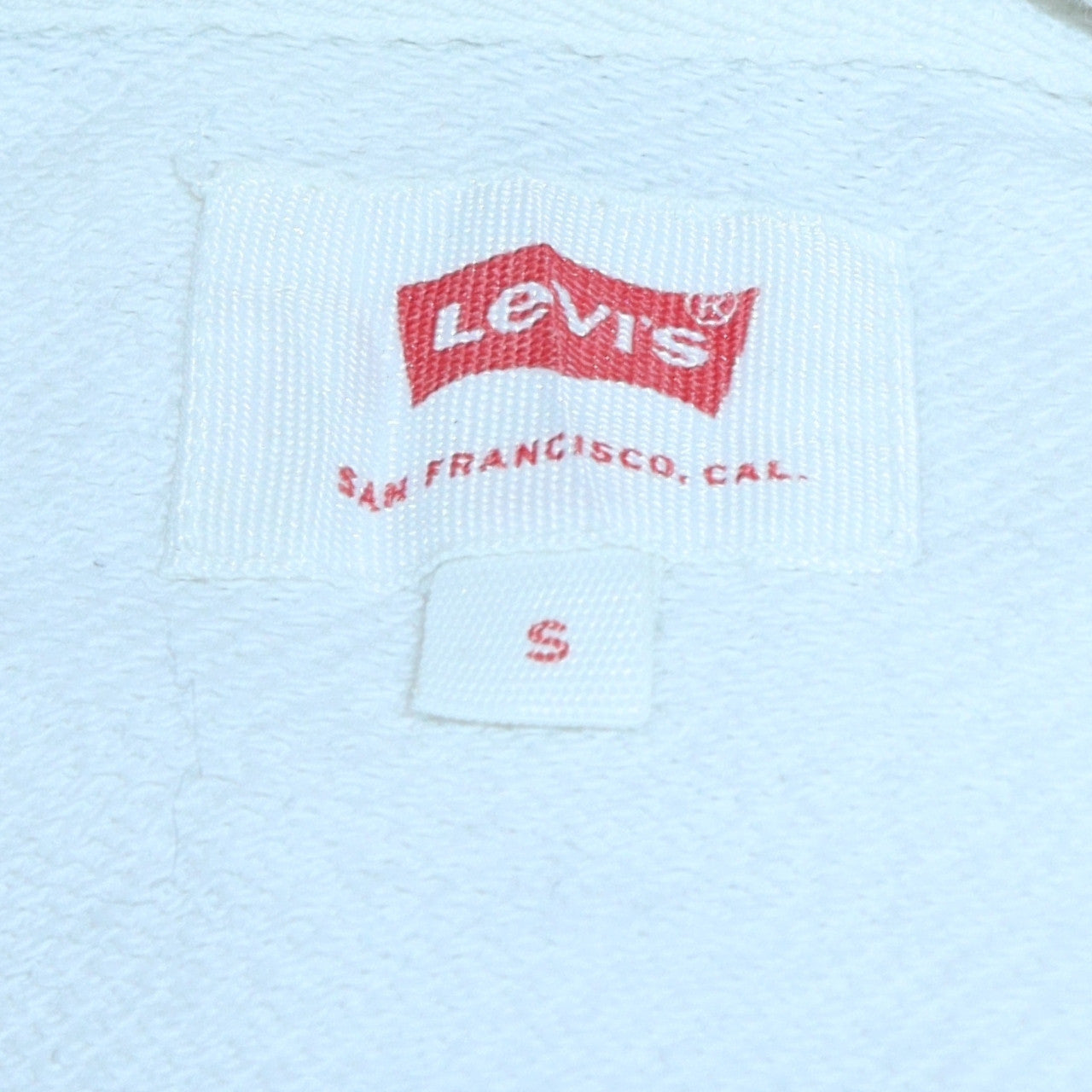 Levi's Women's White Pullover Hoodie Small Rainbow Logo