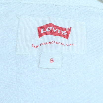 Levi's Women's White Pullover Hoodie Small Rainbow Logo