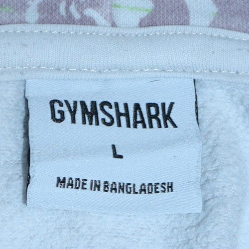 Gymshark Women's Pink Camo Pullover Hoodie Size L Cotton Blend