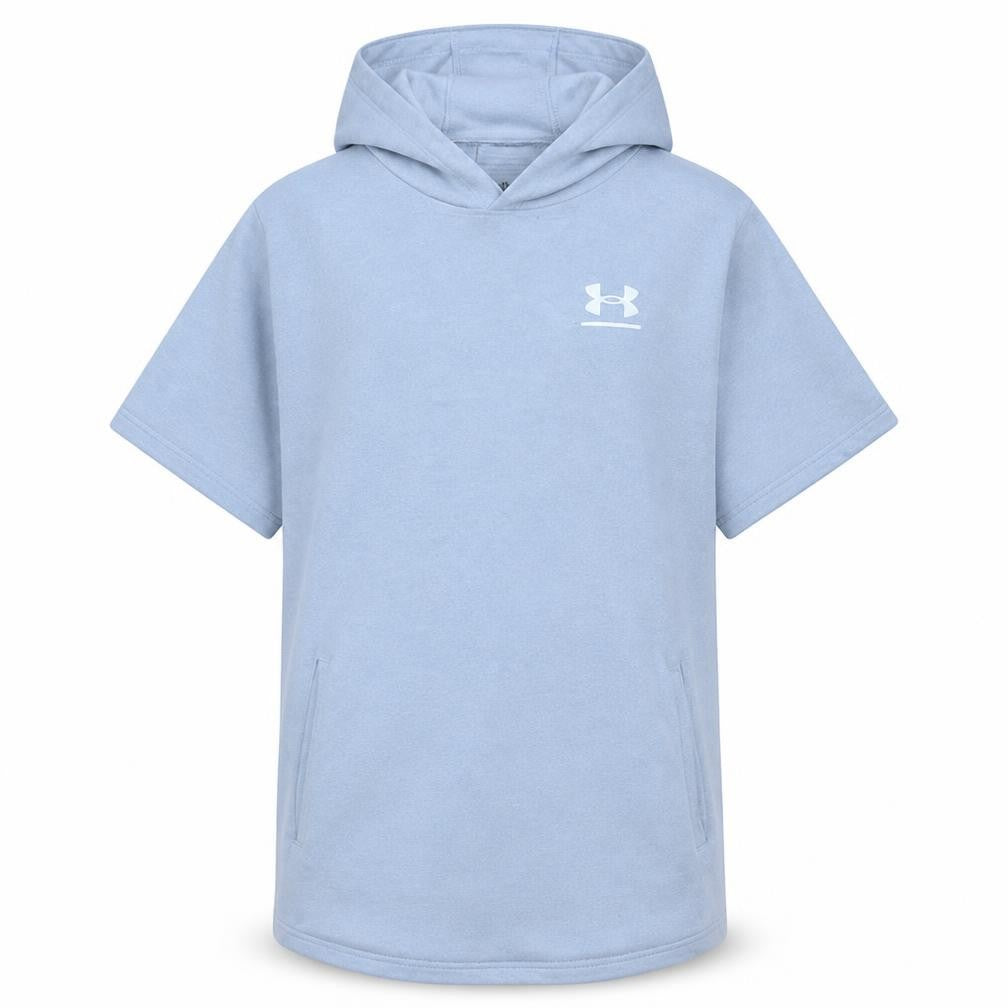 Under Armour Boys Blue Short Sleeve Pullover Hoodie Size XL 158-170cm