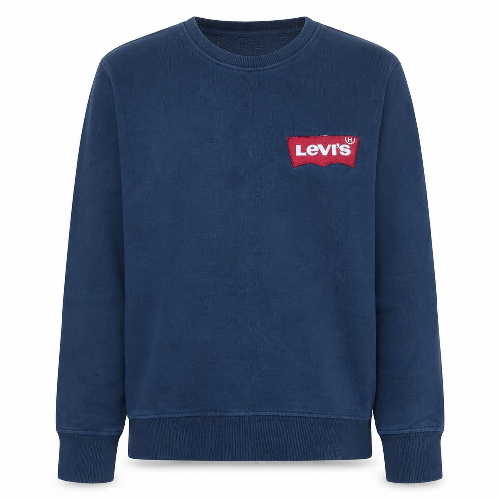 Levi's Men's Blue Crew Neck Sweatshirt M Cotton Logo Classic Style