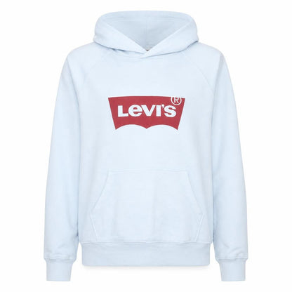 Levi's Women White Hoodie Medium Pullover Cotton Logo Casual