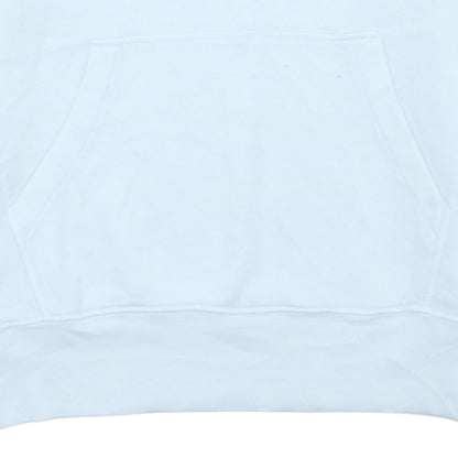 Levi's Women White Hoodie Medium Pullover Cotton Logo Casual
