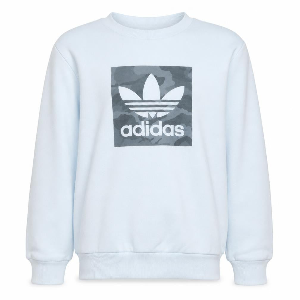 Adidas Boys White Camo Logo Crew Neck Pullover Sweatshirt 13-14 Years