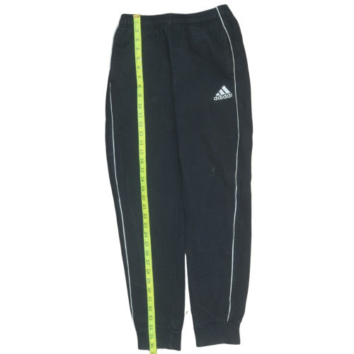 Adidas Boys Black 13-14 Years Jogger Sweatpants with White Stripe