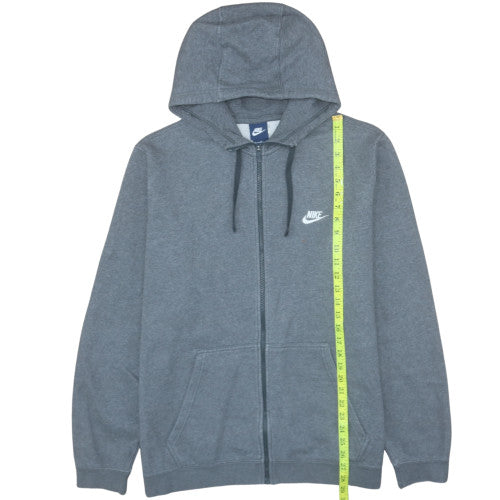 Nike Men's Grey Full Zip Hoodie XL Fleece Sweatshirt