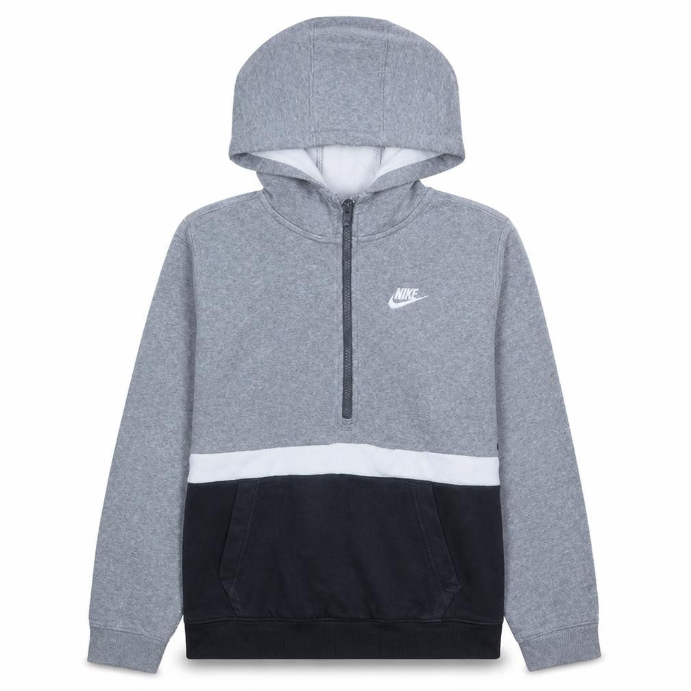 Nike Boys Grey & Black Colourblock Half Zip Hoodie XL 158-170cm