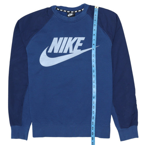 Nike Men's Blue Graphic Logo Pullover Sweatshirt Size M