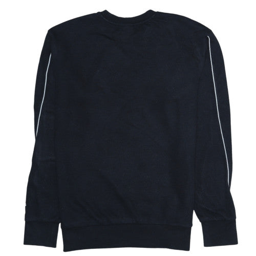Adidas Men's Black Small Pullover Logo Sweatshirt Crew Neck Sportswear