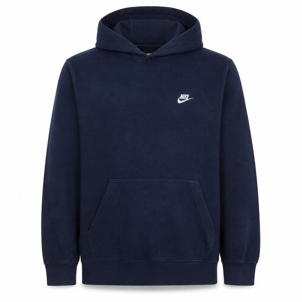 Nike Men Blue Pullover Hoodie L Regular Fit Fleece Sweatshirt