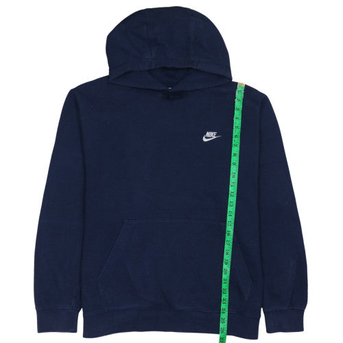 Nike Men Blue Pullover Hoodie L Regular Fit Fleece Sweatshirt