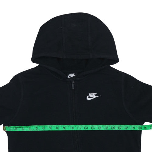 Nike Boys Black XL Full Zip Fleece Hoodie with Logo