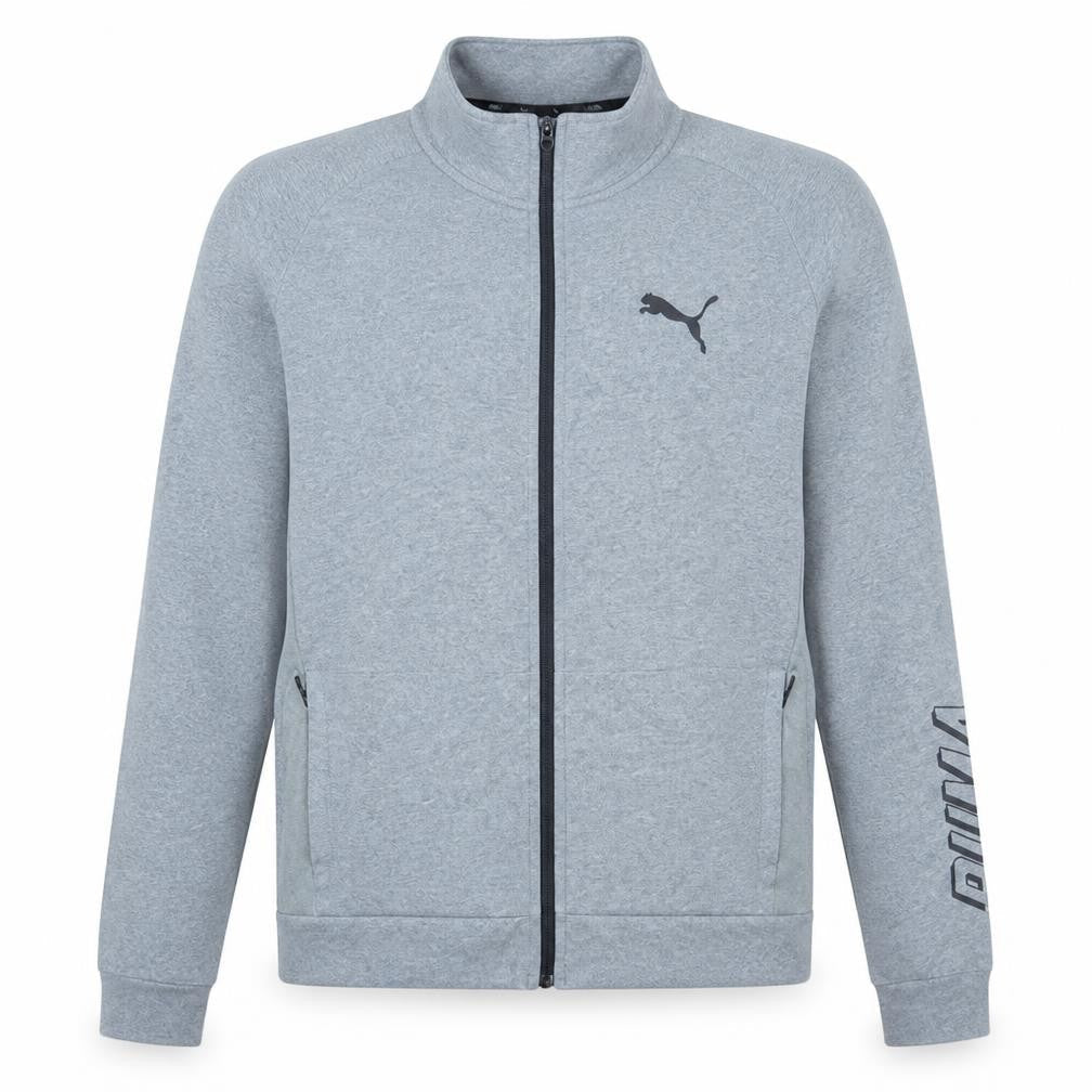 Puma Men's Grey Full Zip Track Jacket Size M Regular Fit