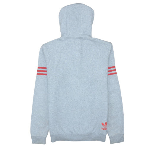 Adidas Originals Men's Grey Red Full Zip Hoodie Size S
