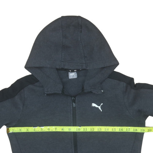 Puma Boys Black Full Zip Fleece Hoodie Size 14 Years