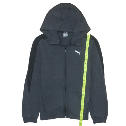 Puma Boys Black Full Zip Fleece Hoodie Size 14 Years