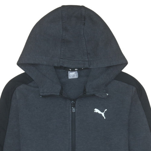 Puma Boys Black Full Zip Fleece Hoodie Size 14 Years