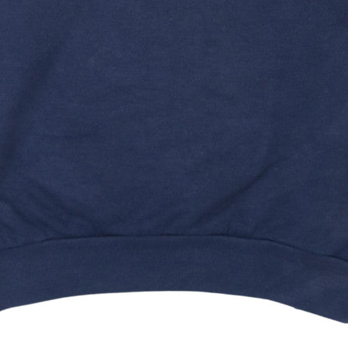 Levi's Women's Navy Blue Crew Neck Pullover Sweatshirt L Logo Print