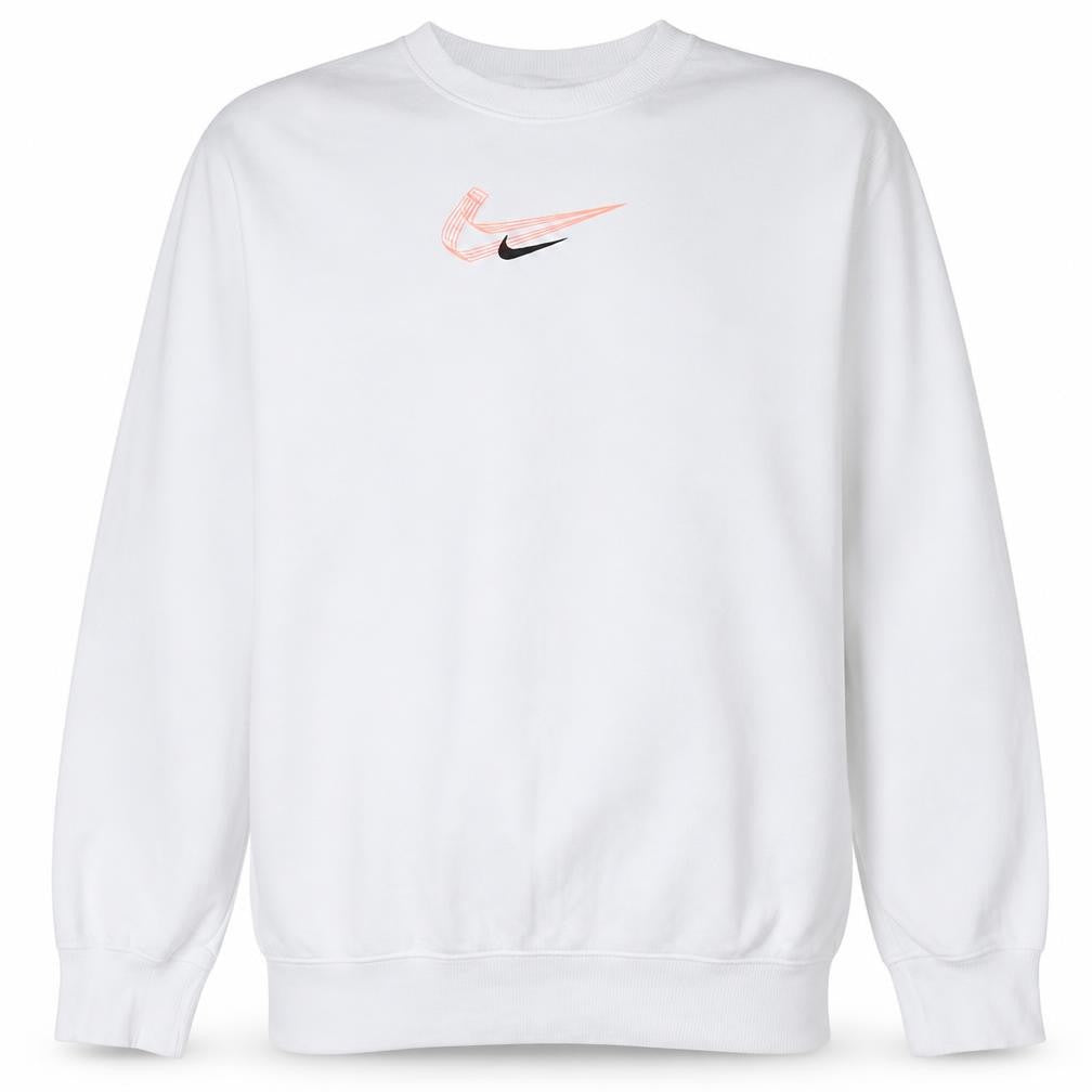 Nike Men's White XL Pullover Crew Neck Sweatshirt Graphic Logo