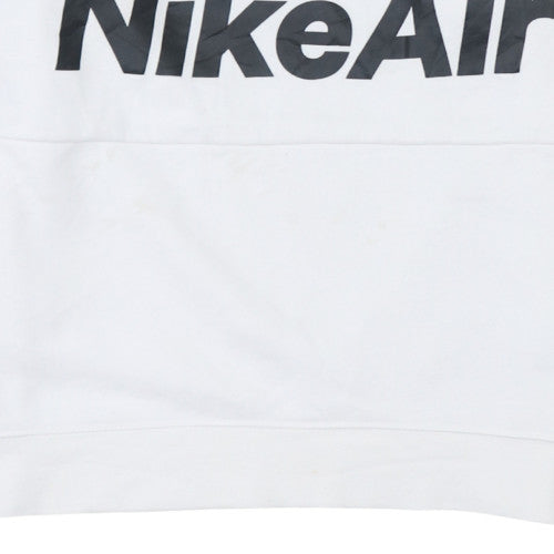 Nike Men's White Small Pullover Sweatshirt Air Logo Regular Fit
