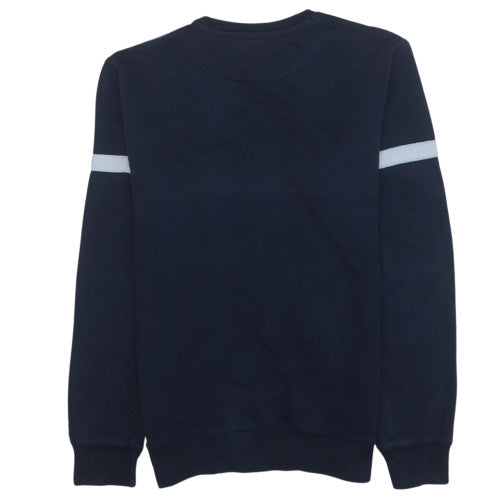 Fila Men's Blue Pullover Sweatshirt M Crew Neck Logo Sportswear