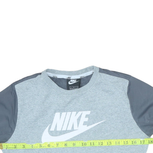 Nike Boys Grey Long Sleeve Crew Neck Sweatshirt 12-13 Years L