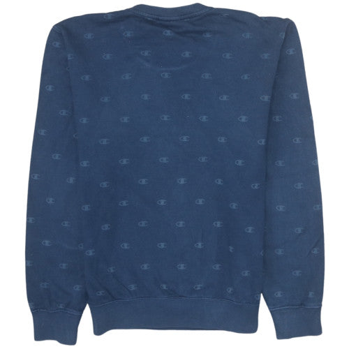 Champion Mens Blue XS Crew Neck Pullover Sweatshirt