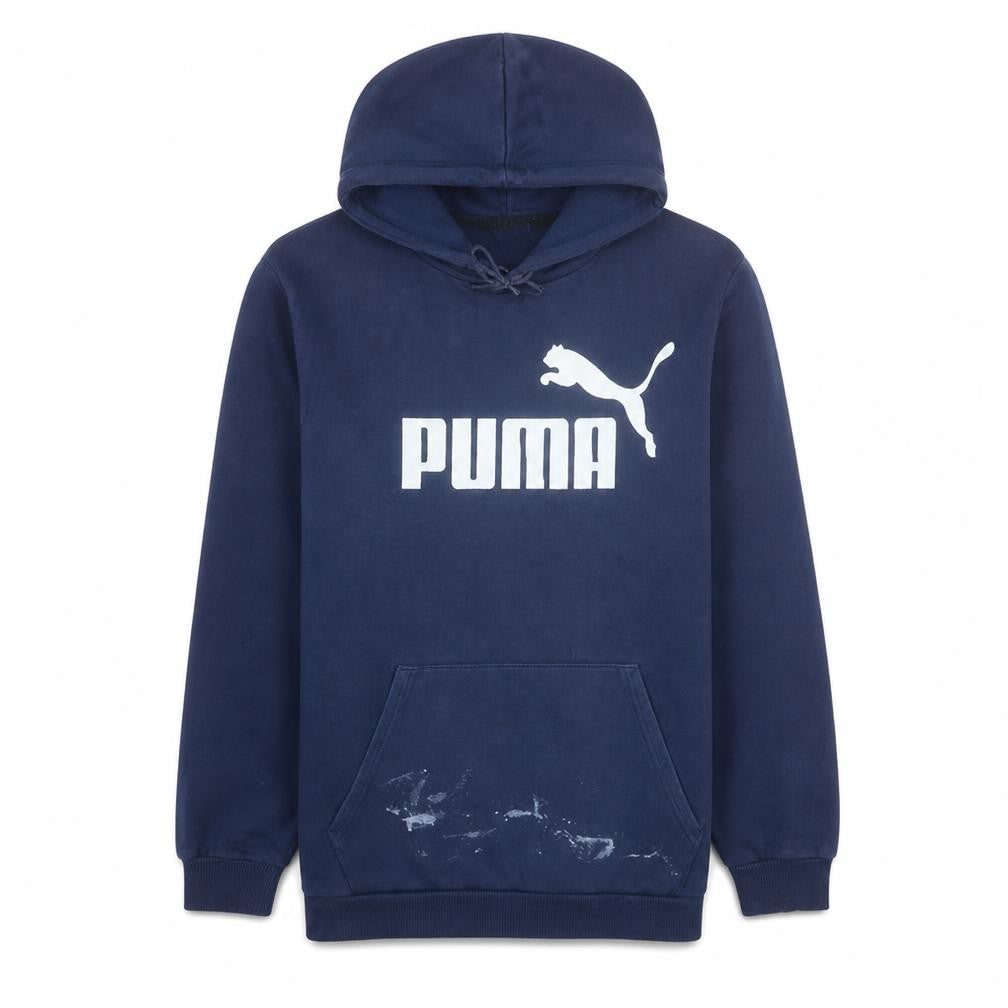 Puma Men's Blue XL Pullover Hoodie with Logo Front Graphic